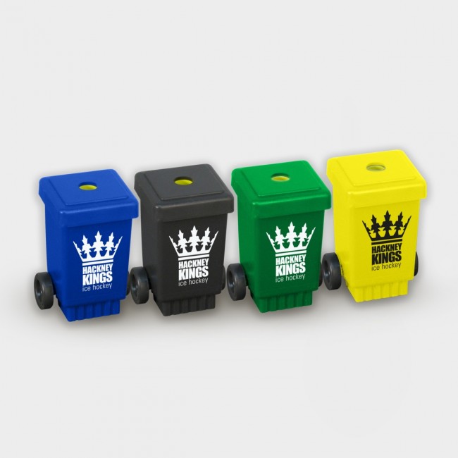 Promotional Green & Good Wheelie Bin Pencil Sharpener - Recycled - Image 1