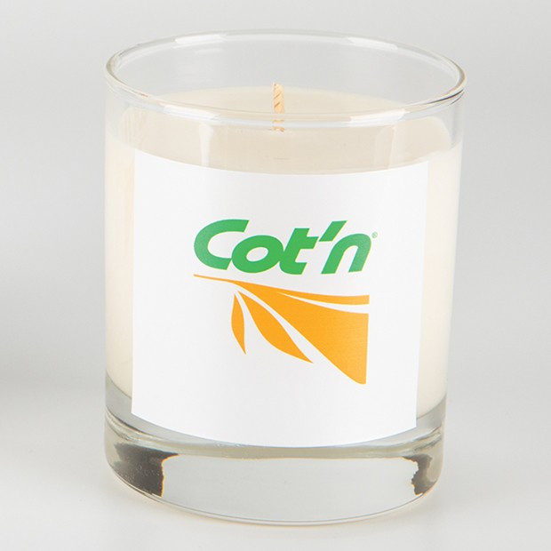 Promotional 240g Clear Glass Scented Candle in a Printed Gift Box