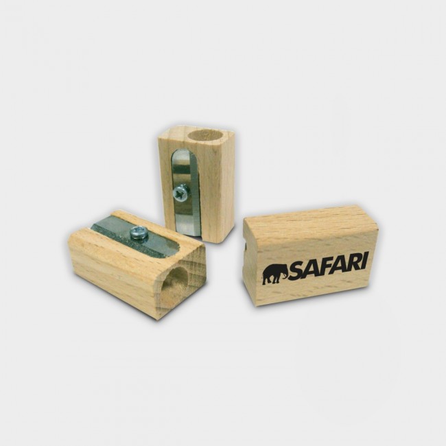 Promotional Green & Good Single Pencil Sharpener - Sustainable Timber