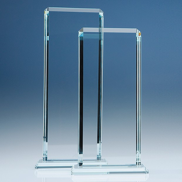 Promotional 28cm x 12.75cm x 12mm Clear Glass Echo Award