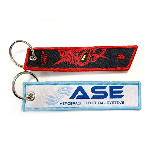 Promotional Fine Woven Keytag