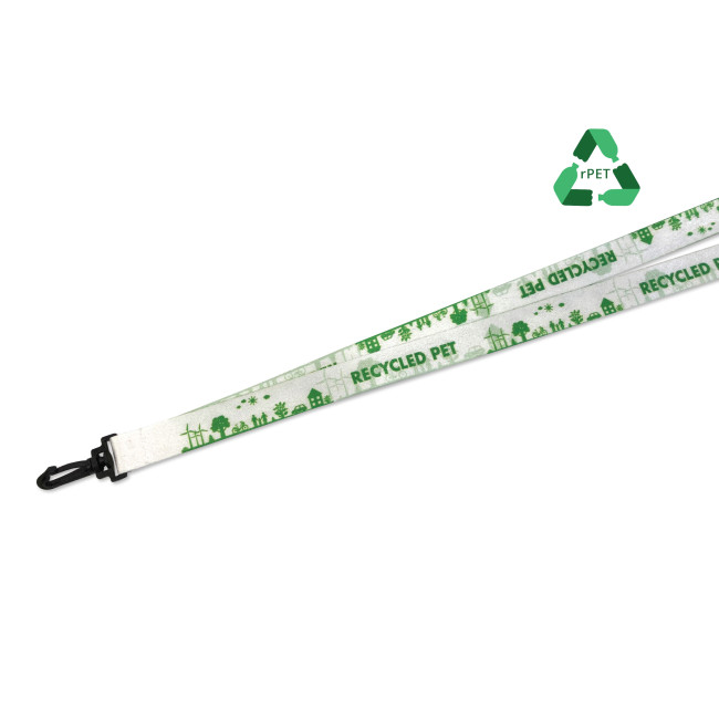 Promotional 20mm Eco Friendly RPET Heat Transfer Lanyard