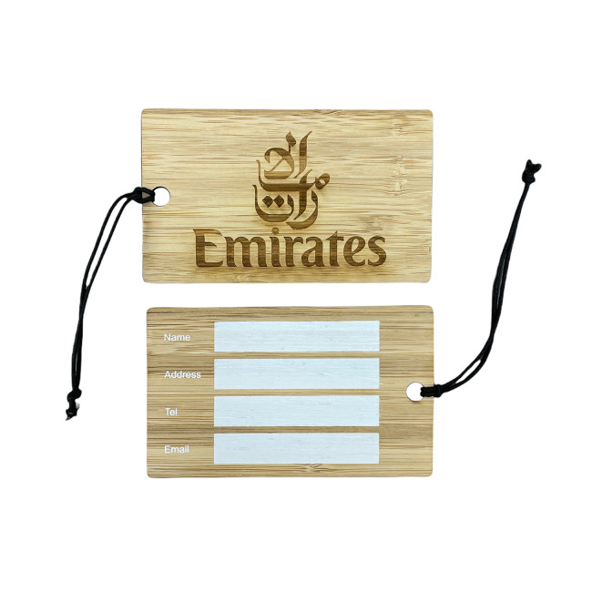 Promotional Bamboo Luggage Tag