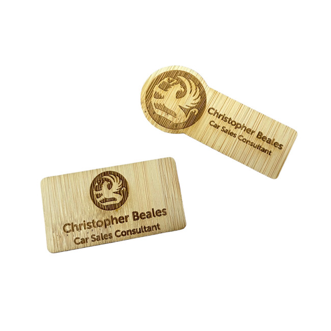 Promotional Bamboo Name Badge