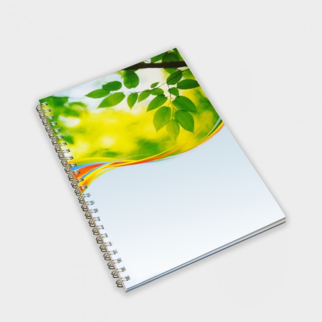 Promotional Green & Good A5 Wirebound Full colour Notebook - Recycled