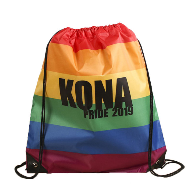 Promotional Rainbow Drawstring Bag