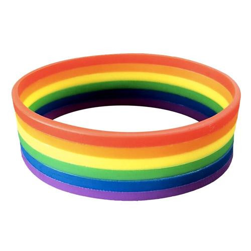 Promotional Rainbow Silicone Wristband