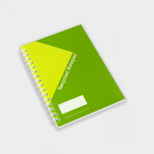 Promotional Green & Good A6 Wirebound Full colour Notebook - Recycled