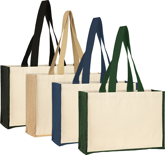 Promotional Brookland Eco Jute 10oz Canvas Tote Shopper Printed4You