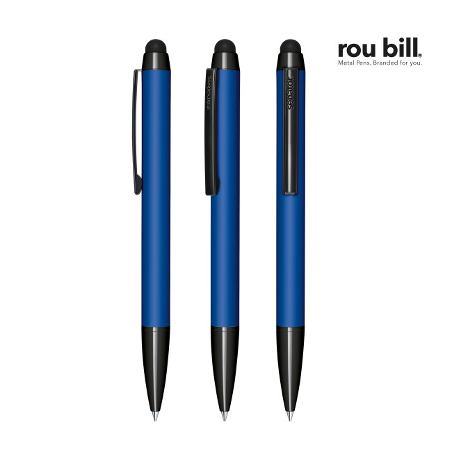 Promotional Rou Bill Attract Soft Touch Twist Ball Pen with Touch Pad - Image 3