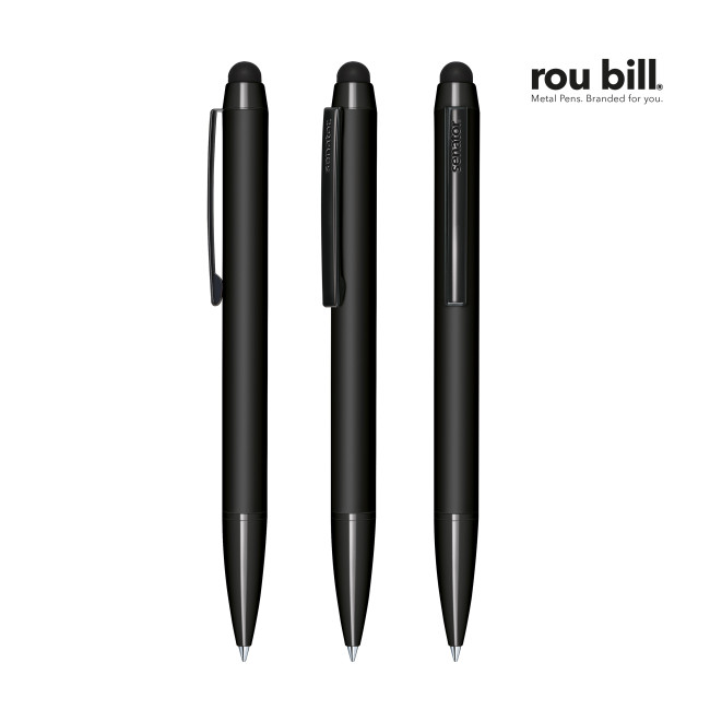 Promotional Rou Bill Attract Soft Touch Twist Ball Pen with Touch Pad - Image 2