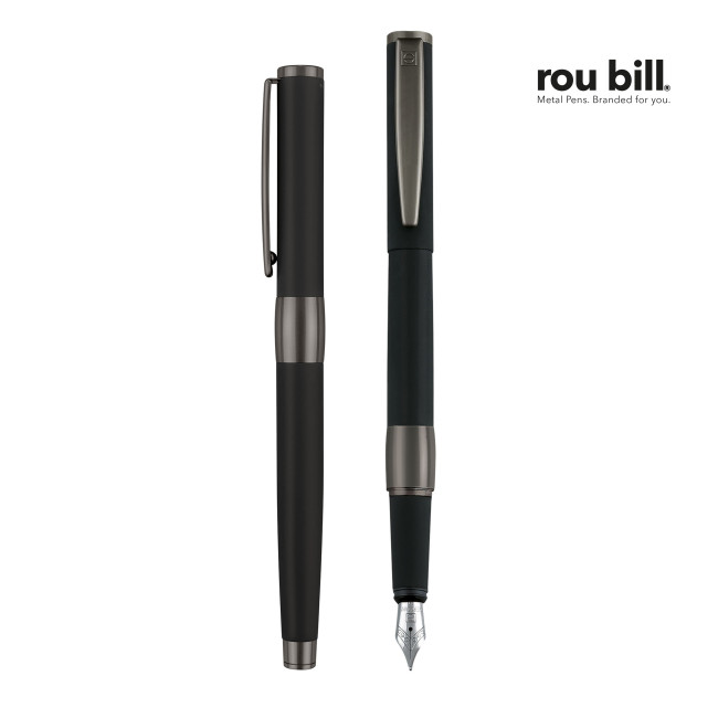 Promotional Rou Bill Image Black Line Fountain Pen