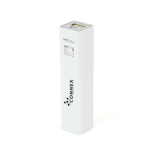 Promotional White Cuboid Power Bank