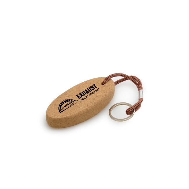 Promotional Oval Cork Keyring