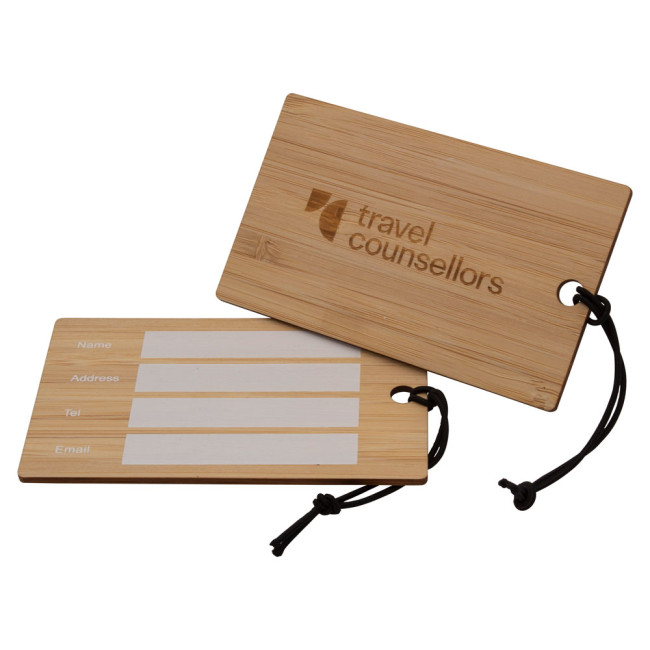 Promotional Bamboo Luggage Tag