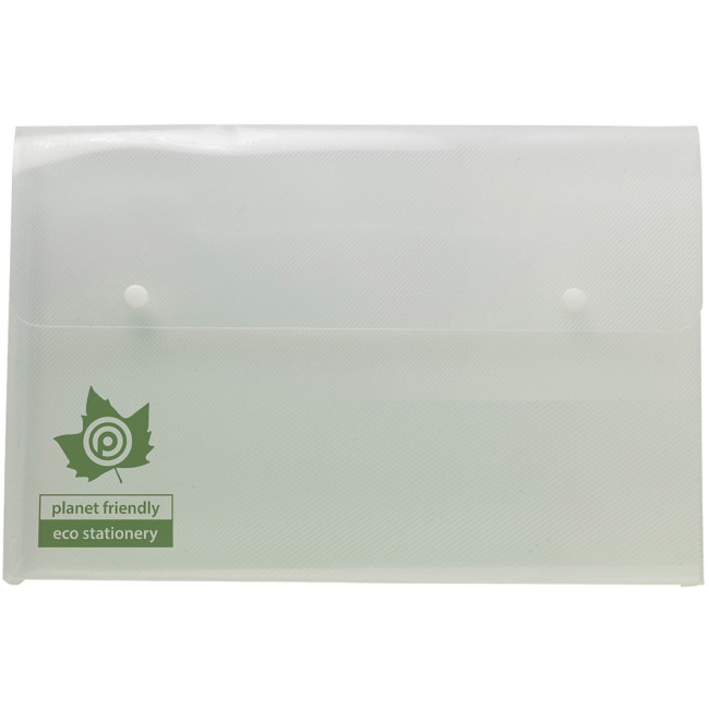 Promotional Eco-Eco A4+ 95% Recycled Clear Expanding 2 Stud Wallet