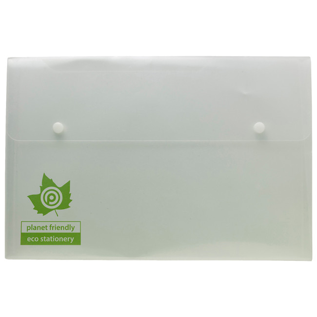 Promotional Eco-Eco A4+ 95% Recycled Clear Triple Storage Stud Wallet