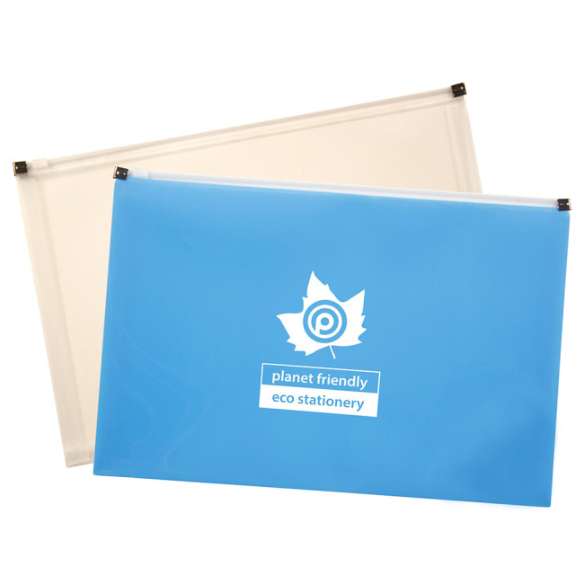 Promotional Eco-Eco A4+ 50% Recycled Expanding Zip File - Image 3