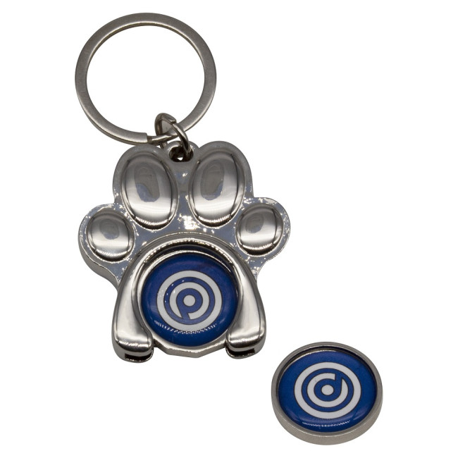 Promotional Paw Shaped Trolley Coin Holder