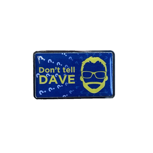 Promotional Rectangular Pin Badge with Full Colour Printed Decal - Image 1