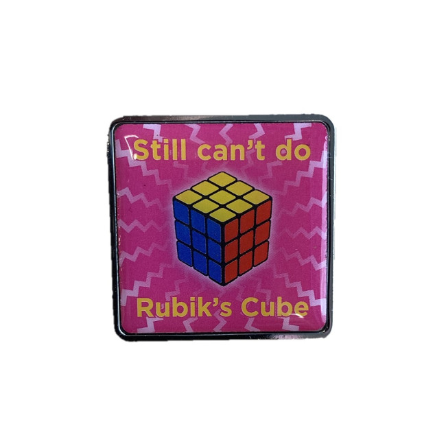 Promotional Square Pin Badge with Full Colour Printed Decal - Image 1