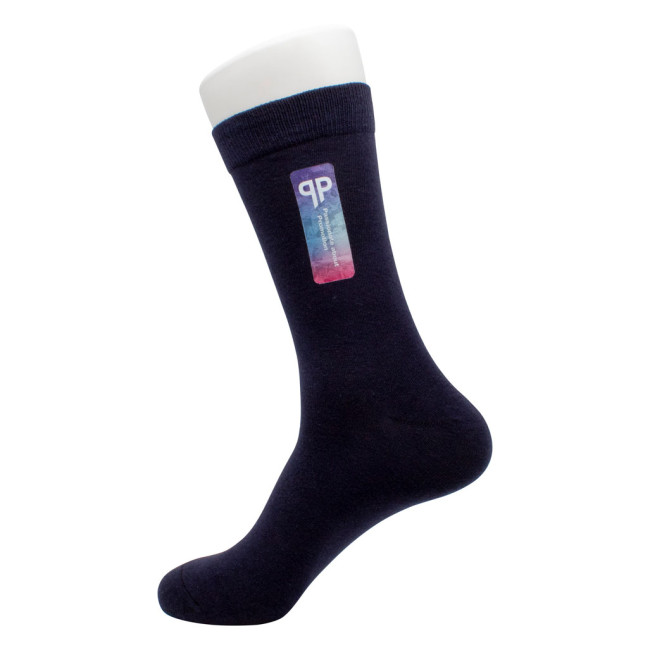 Promotional Transfer Print Cotton Socks - Image 1