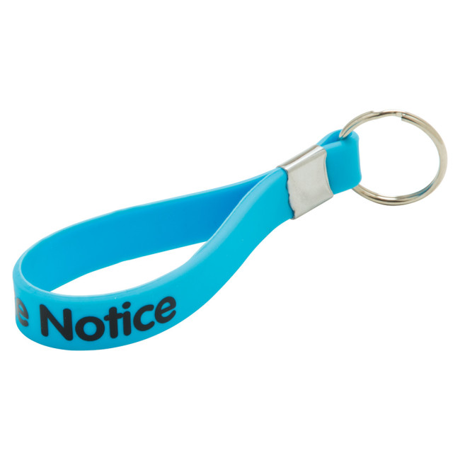 Promotional Printed Silicone Loop Keyring - Image 2