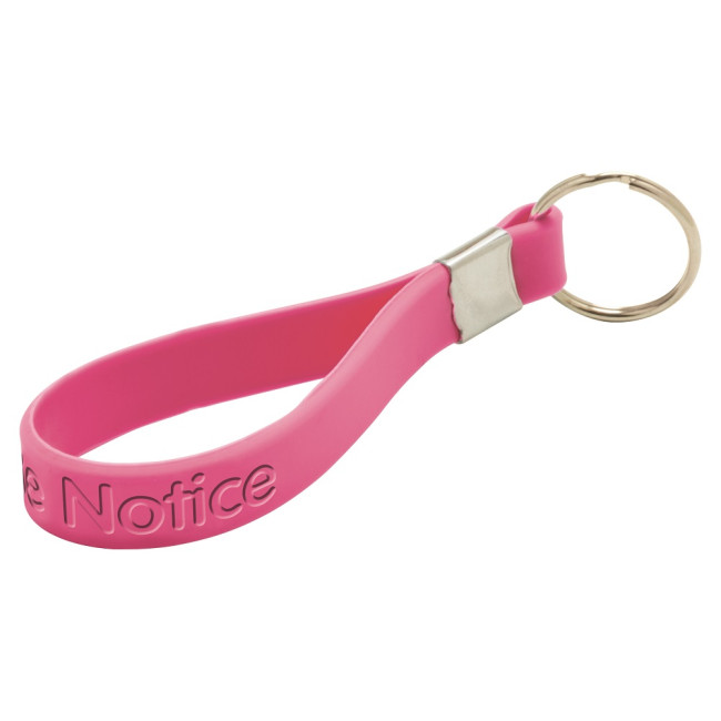 Promotional Recessed Silicone Loop Keyring - Image 1