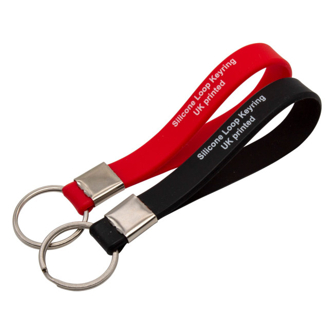 Promotional Printed Silicone Loop Keyring - Image 3