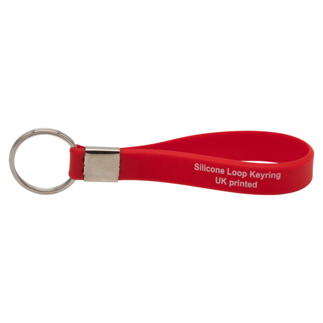 Promotional Printed Silicone Loop Keyring - Image 2