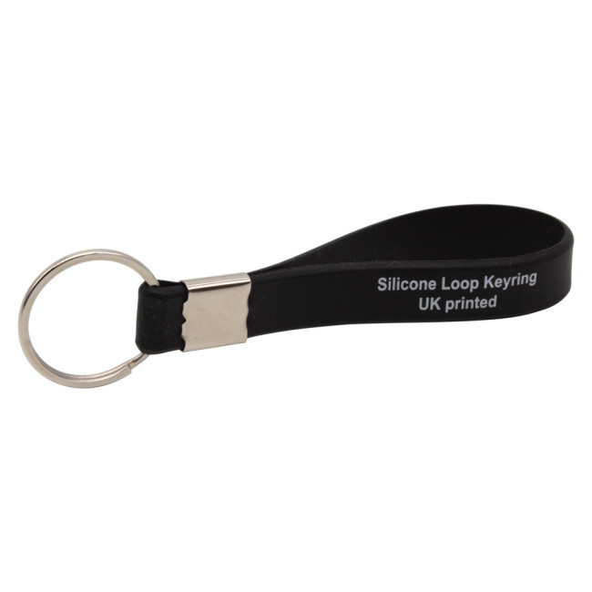 Promotional Printed Silicone Loop Keyring - Image 1