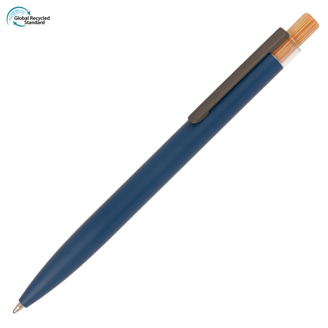 Promotional Refresh Recycled Aluminium Ball Pen with bamboo plunger - Image 5