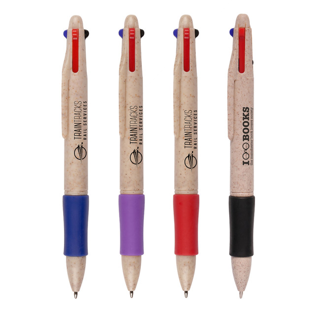 Promotional Wheat Quad 4 Colour Ball Pen - Image 1