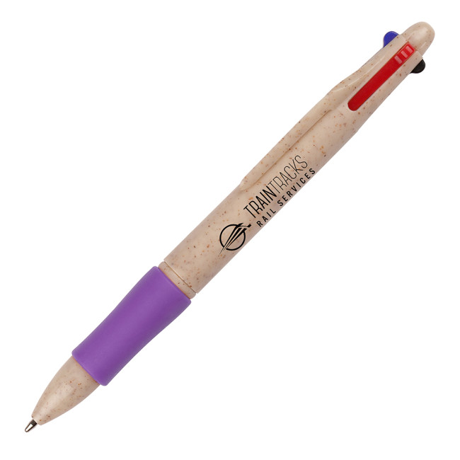 Promotional Wheat Quad 4 Colour Ball Pen - Image 4