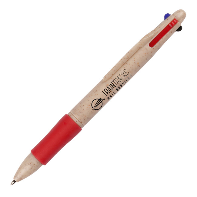 Promotional Wheat Quad 4 Colour Ball Pen - Image 5