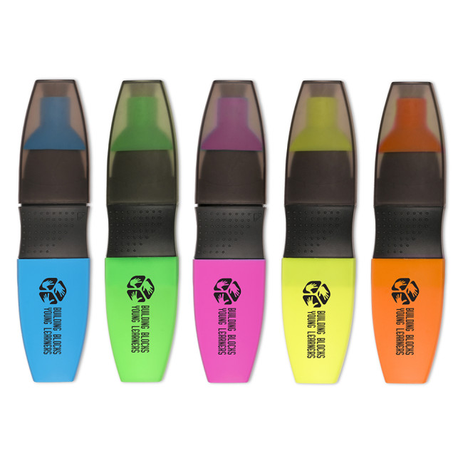 Promotional Neon Flat Capped Highlighter - Image 1