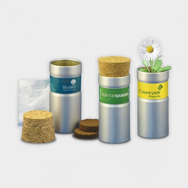 Promotional Green & Good Desktop Garden Tube - Recycled Aluminium