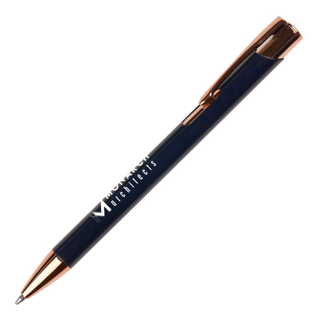 Promotional Beck Rose Gold Ball Pen - Image 3