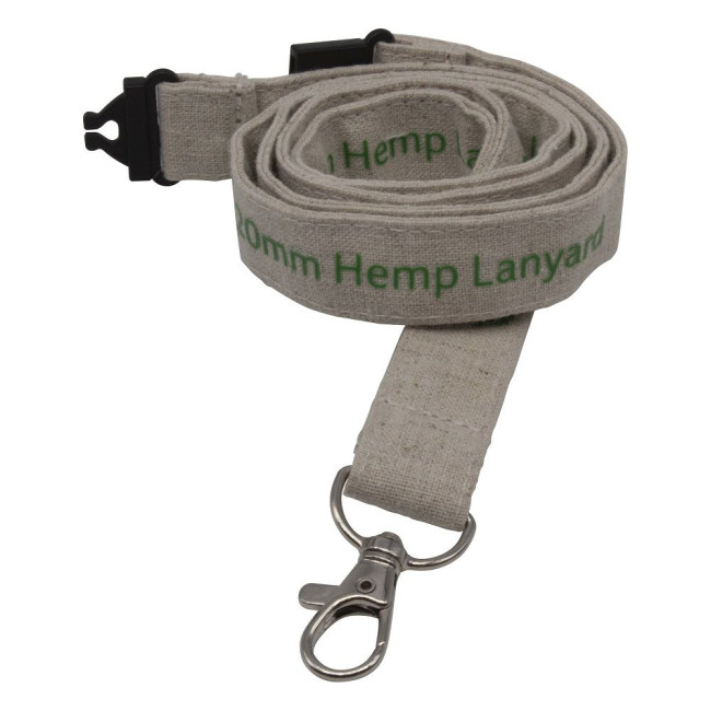 Promotional 20mm Hemp Cotton Lanyard