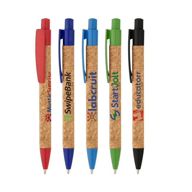 Promotional Azores Cork Pen with Wheat Plastic Trim