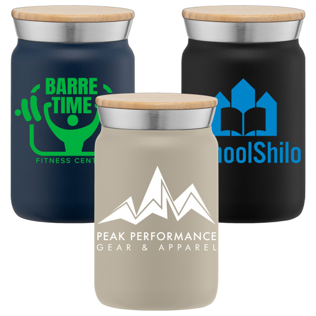 Promotional Nordic Double Wall Stainless Steel Tumbler With Bamboo Lid 270ml