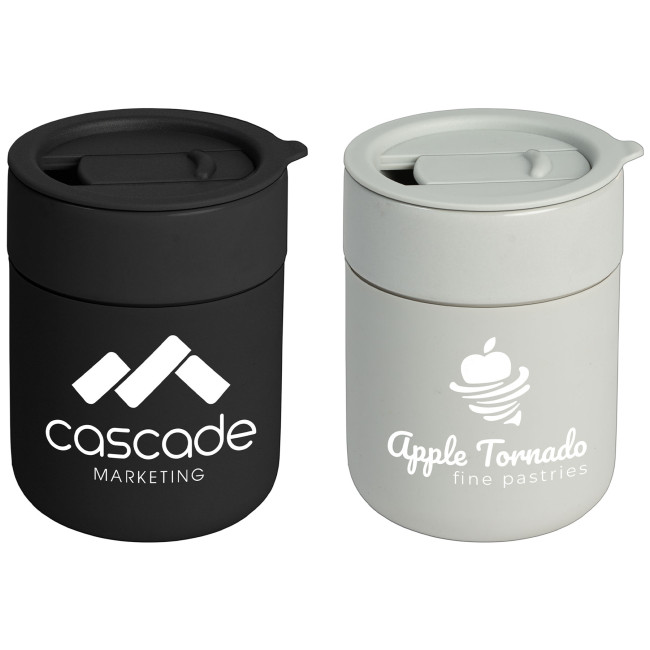 Promotional Obsidian Matte Ceramic and Silicone Mug 270ml