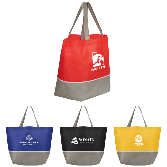 Promotional London Shopping Tote Bag with Grey Trim