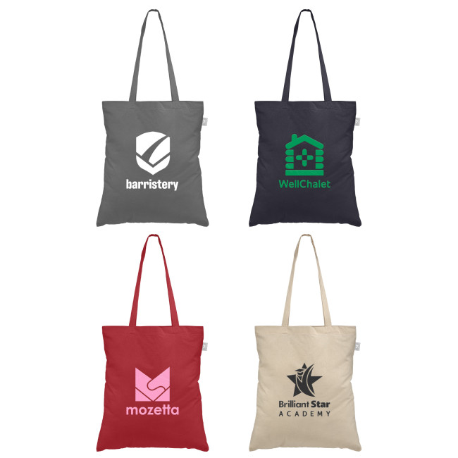 Promotional Geo Recycled Cotton Canvas Tote Bag 140g