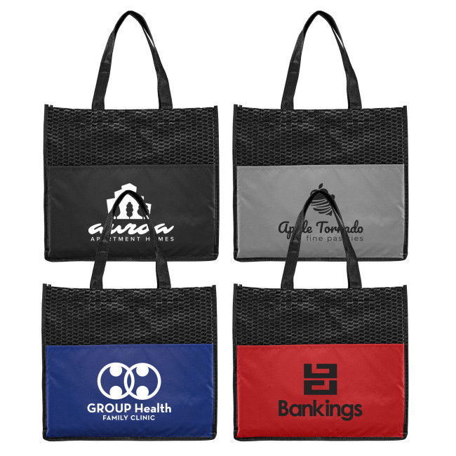 Promotional Plaza Deluxe Non-Woven Convention Tote Bag