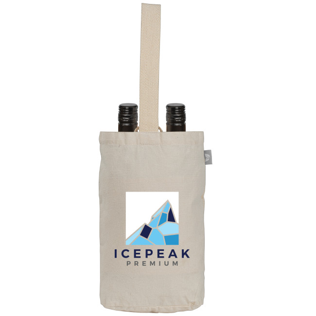 Promotional Wine Bag 225 gsm Recycled Cotton