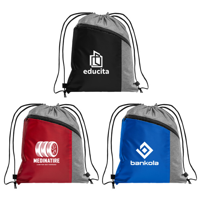 Promotional Geneva Drawstring Backpack 210D Polyester