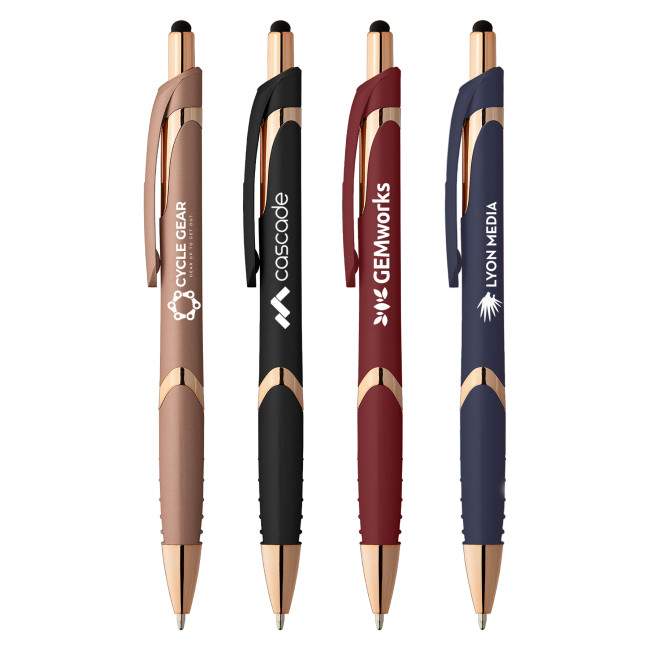 Promotional Joplin Softy Rose Gold Stylus Pen