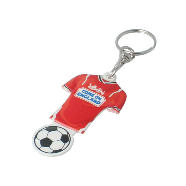 Promotional Shirt Shaped Trolley Stick Keyring - Image 2