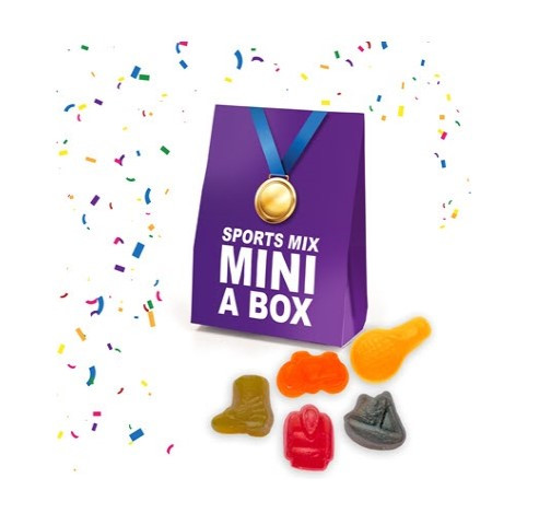 Promotional Eco Mini A Box with Sports Sweets